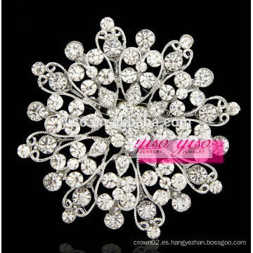 Flor de la joyería de la boda flor broches de cristal rhinestone broche